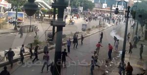 جانب من الاشتباكات في سيدي جابر بين معارضي مرسي و الجماعة المحظورة